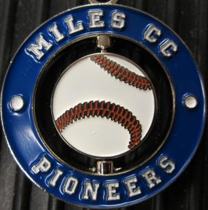 Image of Baseball Key Tag Miles CC Pioneers 