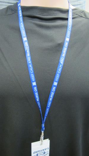 Image of Keep Calm and Nurse On Lanyard